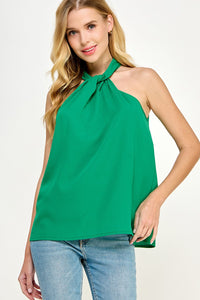 Halston Satin Top - (3) Colors/ Extended Sizing