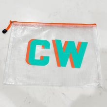Load image into Gallery viewer, Clear Monogram Pouch