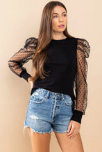 Load image into Gallery viewer, Sheer Delight Puff Sleeve Blouse