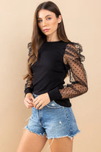 Load image into Gallery viewer, Sheer Delight Puff Sleeve Blouse