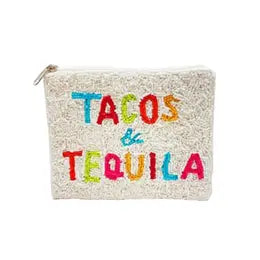 Tacos & Tequila Beaded Coin Purse