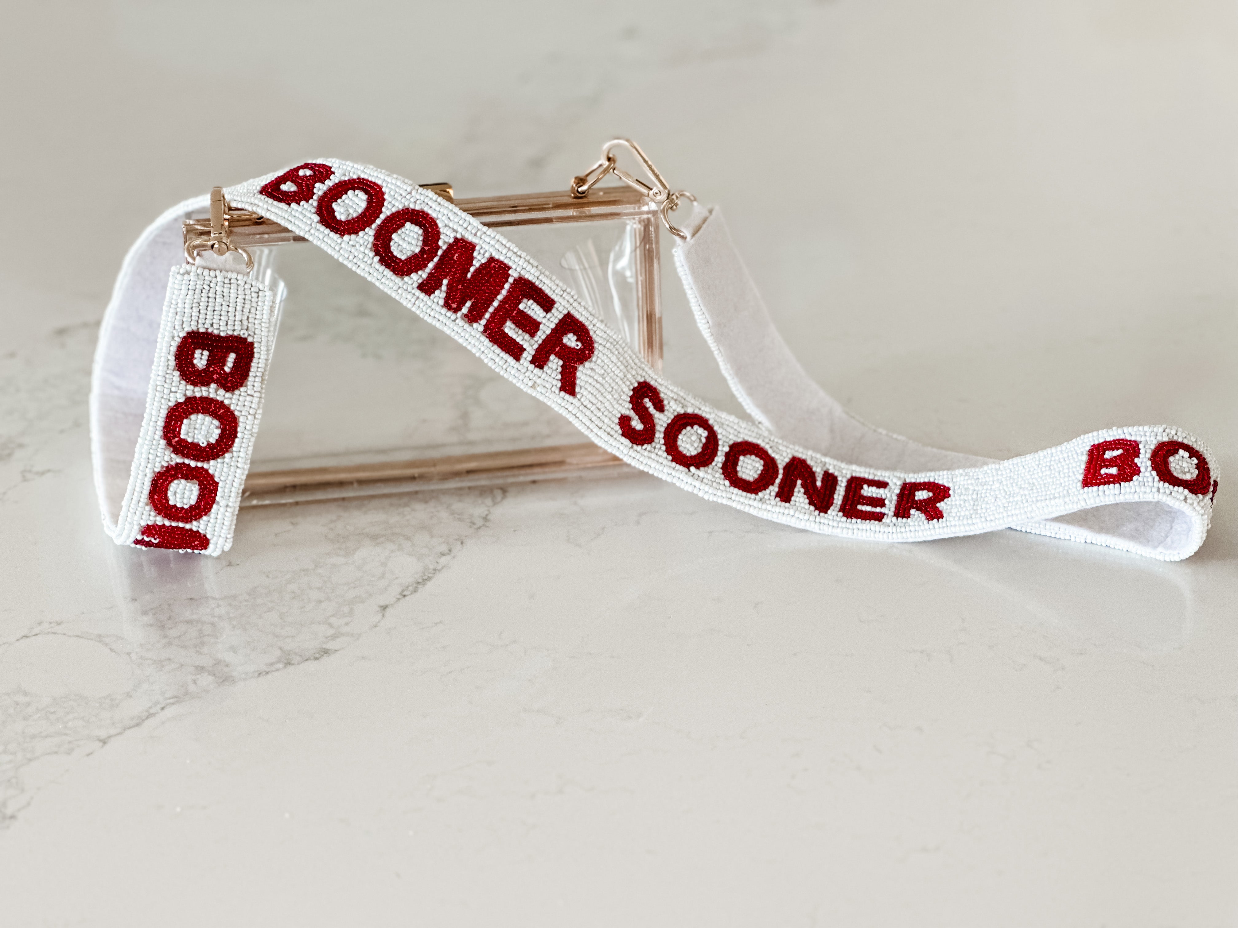 Reversible OU Boomer Sooner Purse Strap - Balfour of Norman