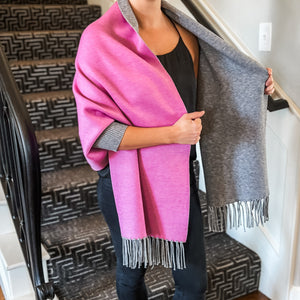 Reversible Sleeved Shawl Wrap