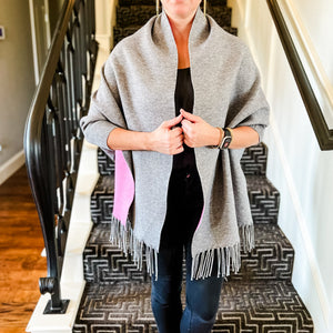 Reversible Sleeved Shawl Wrap