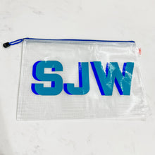 Load image into Gallery viewer, Clear Monogram Pouch