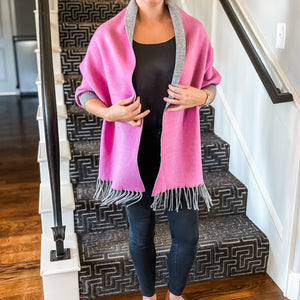 Reversible Sleeved Shawl Wrap