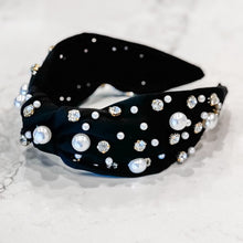 Load image into Gallery viewer, Lele Knotted Rhinestone &amp; Pearl Headband