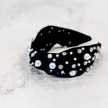 Load image into Gallery viewer, Lele Knotted Rhinestone &amp; Pearl Headband