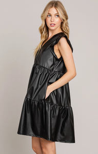 Mimi Leather Mini Dress