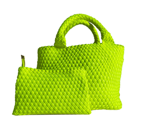 Lily Woven Neon Neoprene Bag (2) Colors