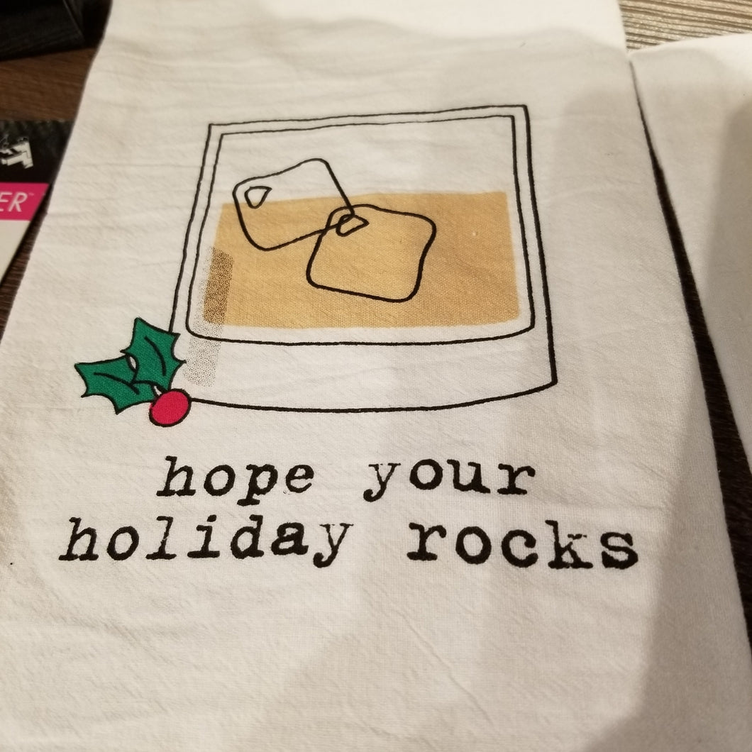Hope Your Holiday Rocks Bar Towel