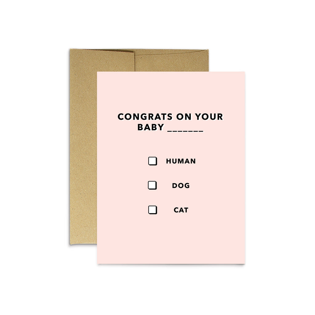 Congrats on Your Baby (fill in the blank) Greeting Card