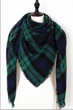 Load image into Gallery viewer, Piper Plaid Triangle Scarf