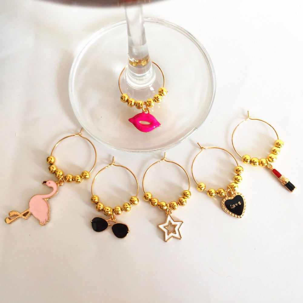  Girls Night Out Bachelorette Party Wine Glass Charms