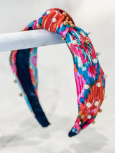 Load image into Gallery viewer, Ikat Pearl Knotted Headband