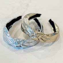 Load image into Gallery viewer, Maggie Metallic Knotted Headband