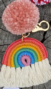 Oz Rainbow Pom Pom Bag Charm