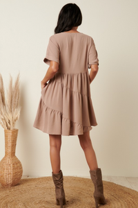 Sylvia Tiered Mini Dress- 2 Colors