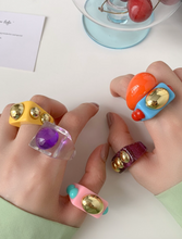 Load image into Gallery viewer, Chunky Funky Resin Rings- 6 Styles Available